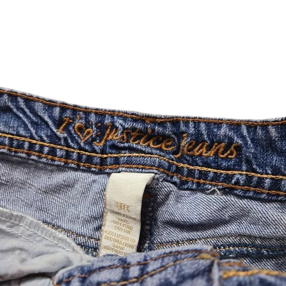 Justice heart star denim shorts 8